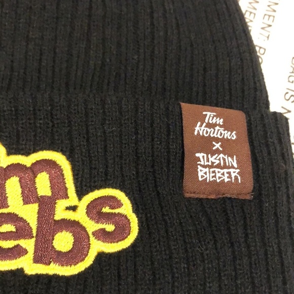 JUSTIN BIEBER / TIM HORTONS "Tim Biebs" Beanie /Toque / snow cap.New in package! - Picture 3 of 3